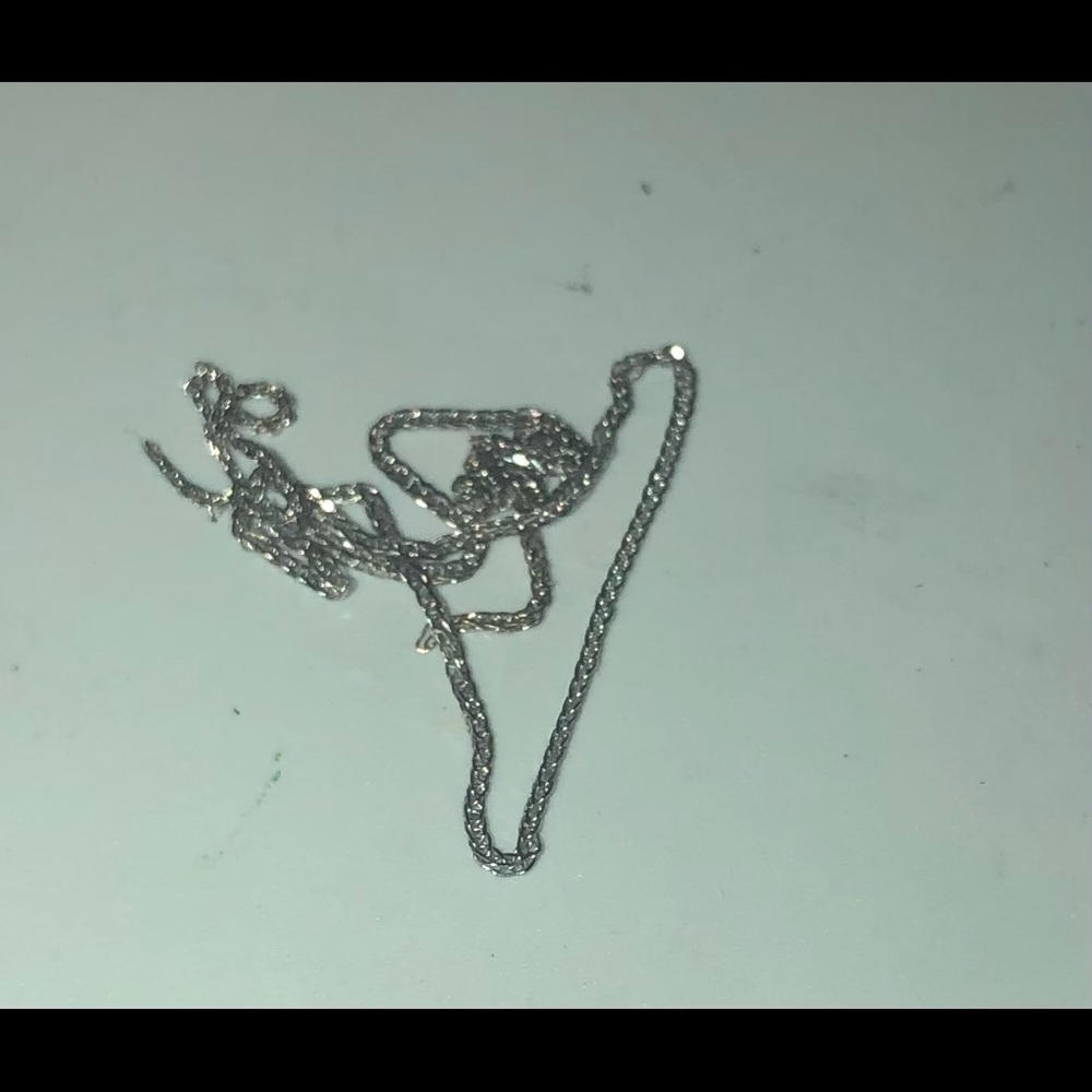 18K WHITE GOLD BRACELET CHAIN NO CLASPS